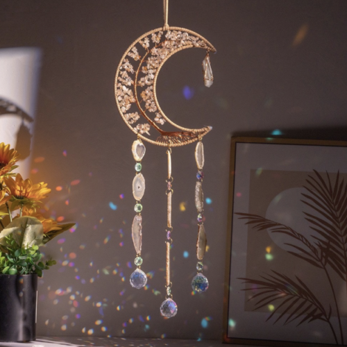 Gemstone Dreamcatchers Full Stones with Hanging Crystals